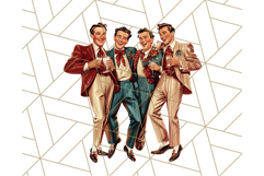 Vintage Glamorous Christmas Party Clipart PNG, Holiday Png Product Image 3