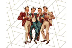 Vintage Glamorous Christmas Party Clipart PNG, Holiday Png Product Image 3