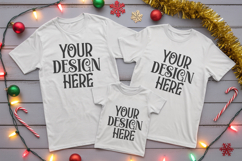 Christmas Family Matching Group T-Shirt Mockups | Holiday Fl Product Image 1