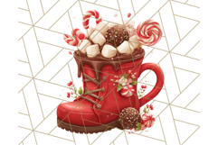 Christmas Coffee Mugs Clipart PNG Festive Cups Product Image 3