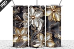 Flowers Tumbler Wrap | Sublimation Design | Tumble PNG Product Image 1