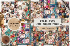 Fuzzy Cuts Collage Junk Journal Pages Printable Bundle Product Image 1