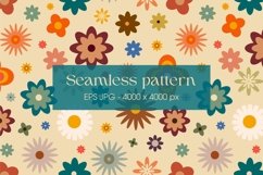 60s Groovy floral pattern | 60s vintage floral pattern Product Image 1