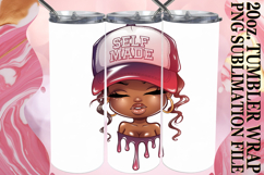 Joyful Moments 20oz tumbler wrap, Black Woman Product Image 1
