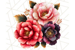 Gothic Floral PNG, Dark Aesthetic Flowers Clipart Print Product Image 3