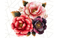Gothic Floral PNG, Dark Aesthetic Flowers Clipart Print Product Image 3