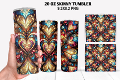 Flower Skinny Tumbler 20oz Wrap Design, Winter Tumbler Wrap Product Image 1