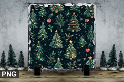 Christmas Tree Square Sublimation Slate Design Product Image 1