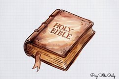 Big Bible Collection Watercolor Clipart PNG Product Image 1