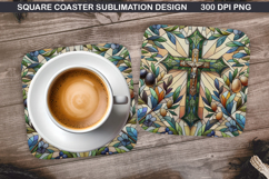 Christian Coaster Sublimation, Christian Coaster PNG Design Product Image 1