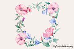 Sweet Pea Flower Watercolor Clipart Bundle PNG Product Image 19