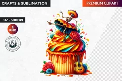 Dia de los muertos cupcake, Day of the dead Clipart, mexican Product Image 1