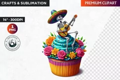 Dia de los muertos cupcake, Day of the dead Clipart, Mexican Product Image 1