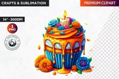 Dia de los muertos cupcake, Day of the dead Clipart, Mexican Product Image 1