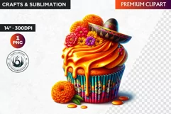 Dia de los muertos cupcake, Day of the dead Clipart, Mexican Product Image 1