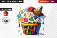 Dia de los muertos cupcake, Day of the dead Clipart, Mexican Product Image 1