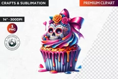Dia de los muertos cupcake, Day of the dead Clipart, Mexican Product Image 1