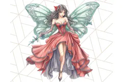 Gothic Fairy & Potion Clipart, Dark Fantasy PNG Printable Product Image 3