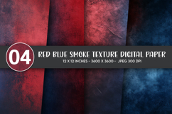 Red Blue Smoke Texture Digital Paper Product Image 1