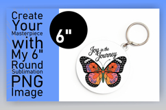 Artistic Round Design Sublimation PNG , Butterfly Product Image 1