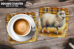 Farm Animals Square Coaster PNG Bundle, Farm Animals PNG Product Image 20