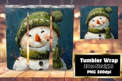 Christmas Tumbler Wrap - Snowman Winter Design 20oz Product Image 1