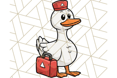 Goose Occupation Clipart PNG, Cute Job-Themed Graphics Product Image 3