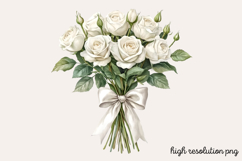 White Wedding Watercolor Clipart PNG Product Image 1