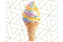 Ice Cream Clipart PNG, Summer Treats Clip Art, Swirl Cone Product Image 3