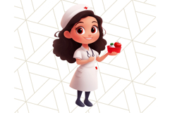 Nurse Clipart Bundle, Medical Staff PNG, Cute Kid Nurse Png Product Image 15