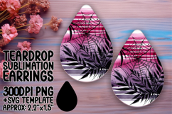 Fresh Teardrop Earrings Sublimation Art , Halloween Product Image 1
