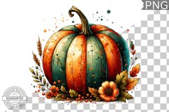 Pumpkin Flowers Sublimation - Clipart PNG Design Product Image 1