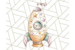 Kawaii Space Vehicles Clipart PNG, Cute Sci-Fi Tech Clip Art Product Image 3
