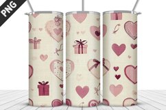 Valentines Love Skinny Tumbler PNG Wrap| Valentines Tumbler Product Image 4