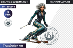 Alpine Winter Sports Fashion and Cabin Clipart PNG Product Image 1