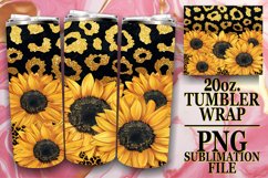 Glitzy Leopard Print Tumbler Graphic: Sublimation - 20oz Product Image 1