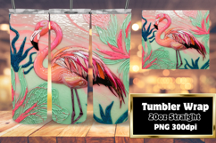 STYLISH 20oz Sublimation Design , Flamingo Product Image 1