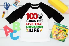 100 Days Of Live That Kindergarten SVG, School SVG Design Product Image 2