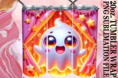 Sweet Inspirations 20oz tumbler wrap, 3D Cute Ghost Product Image 1
