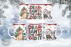 Dear Santa The Dog Mug Wrap - Christmas Mug Sublimation Product Image 1