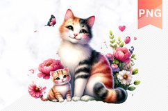 Cat Sublimation - Mother's Day Cat Clipart Product Image 1