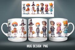 Skeleton Halloween Mug Wrap Sublimation Designs | Coffee Mug Product Image 3
