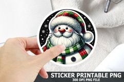 Christmas Santa Sticker| Christmas Sticker PNG Design Product Image 1
