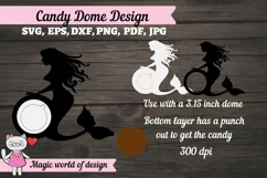 Mermaid candy holder ornament gift SVG, Couple Ornament Product Image 4