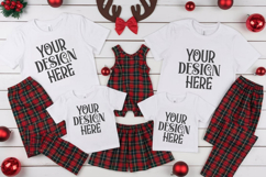 Christmas Family Matching Group Flat Lay T-Shirt Mockups Product Image 1