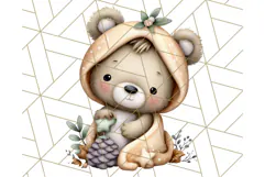Woodland Nursery Baby Animals Clipart, Cute Animals Png Product Image 3