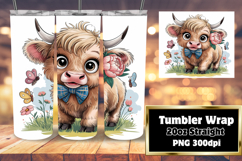ARTISTIC 20oz Tumbler Design for Gifts , Cute Cow Product Image 1