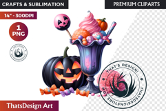 Pastel Goth Halloween Drinks - Kawaii Spooky Clipart PNG Product Image 1
