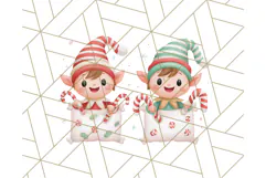 Santa’s Pajama Day Clipart, Cute Christmas Bedtime PNG Product Image 3