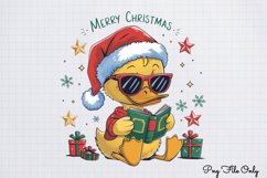 Funny Christmas Duck Sublimation Clipart PNG Product Image 1